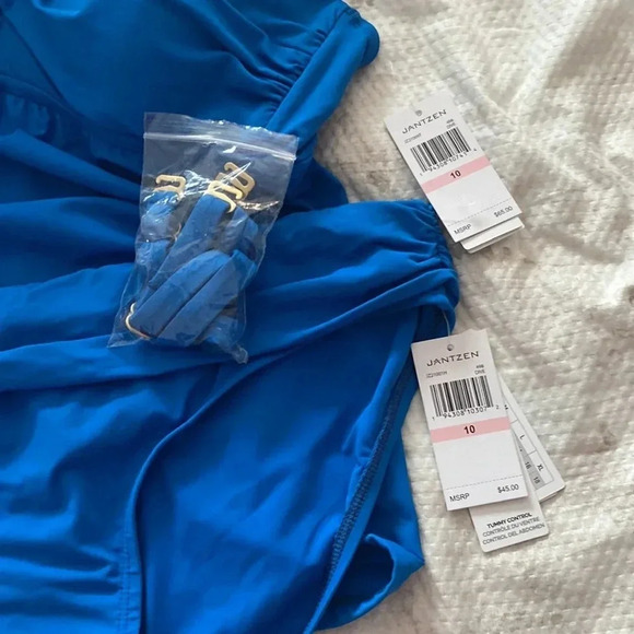Royal Blue Jantzen Tankini Swimsuit Set Size 10 - Picture 9 of 9